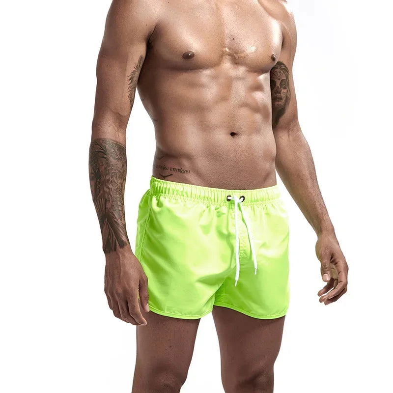 13 Colors Summer Swimwear Men Slim Fit Swimsuit Boy Swim Suits Boxer Shorts Swimming Trunks Swimming Beachwear - Slobuy