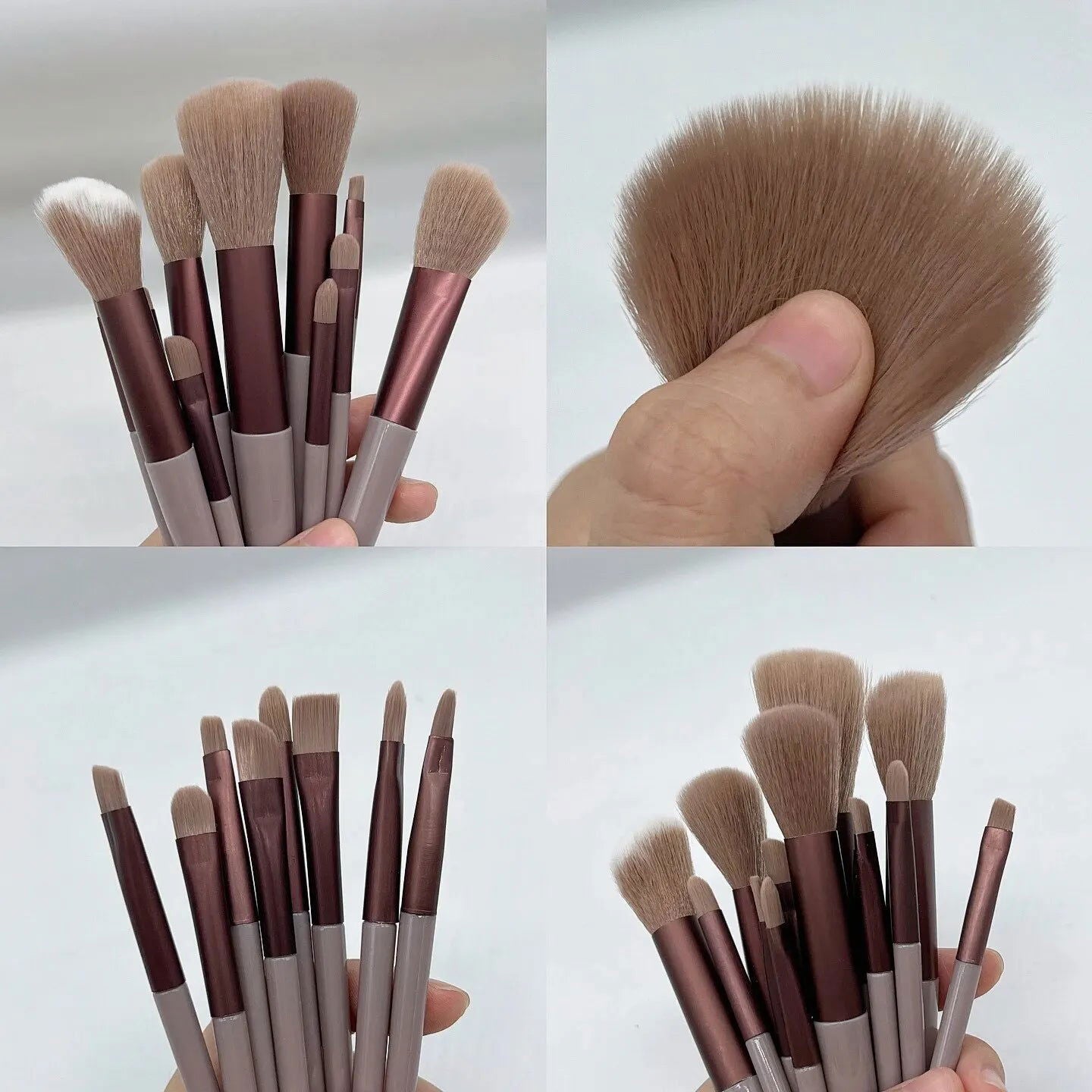 13 PCS Makeup Brushes Set Eye Shadow Foundation Women Cosmetic Brush Eyeshadow Blush Beauty Soft Make Up Tools Bag - Slobuy
