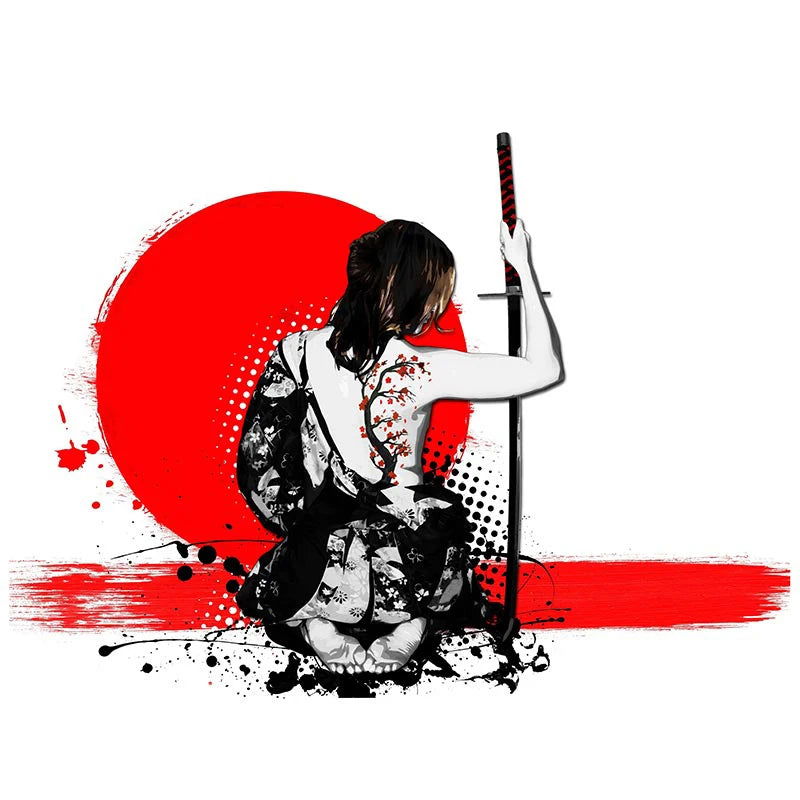 13cm For Samurai Warrior Car Accessories Sticker Scratch-Proof Sunscreen Decor Camper Windows Graffiti Decal - Slobuy