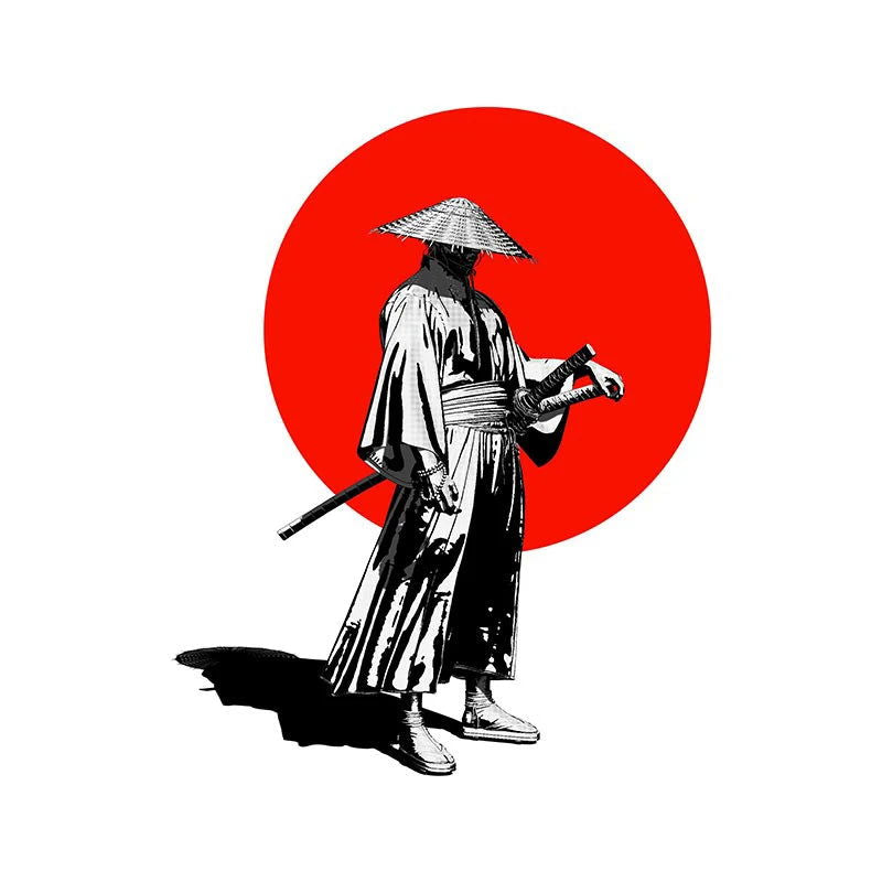 13cm For Samurai Warrior Car Accessories Sticker Scratch-Proof Sunscreen Decor Camper Windows Graffiti Decal - Slobuy