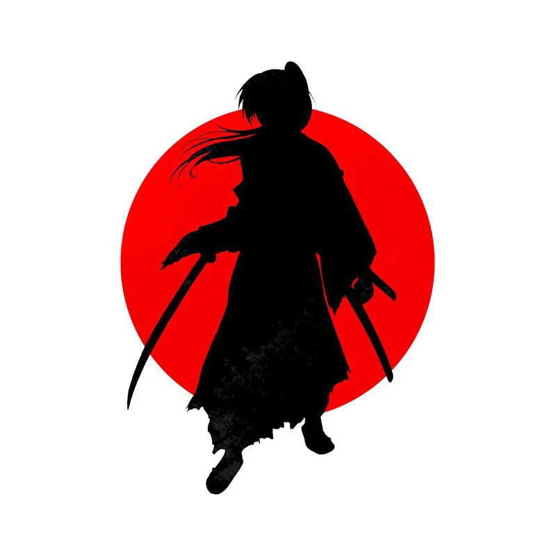 13cm For Samurai Warrior Car Accessories Sticker Scratch-Proof Sunscreen Decor Camper Windows Graffiti Decal - Slobuy