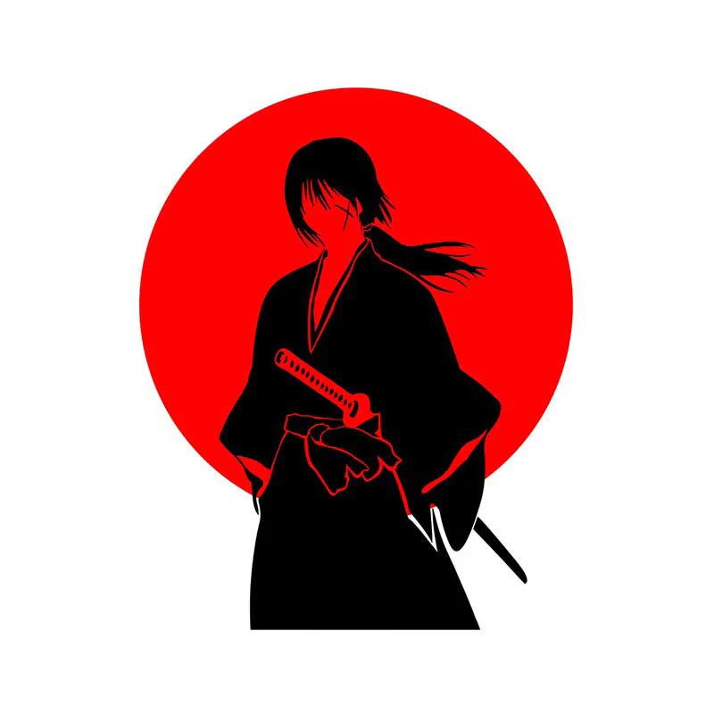 13cm For Samurai Warrior Car Accessories Sticker Scratch-Proof Sunscreen Decor Camper Windows Graffiti Decal - Slobuy