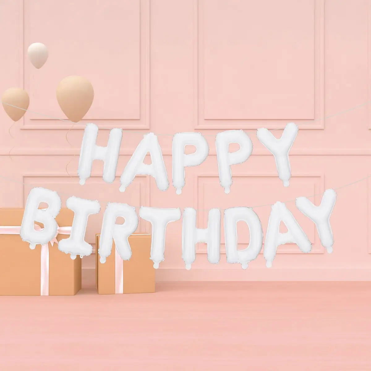13pcs Birthday Balloon Rose Gold Color Foil Letter Balloons Set Happy Birthday Decoration Globos Kids Party Supplies - Slobuy
