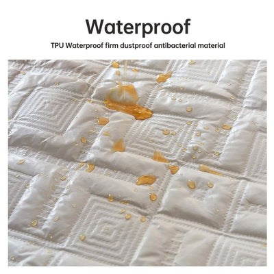 Waterproof Bed Sheet Quilted Throw Mattress Cover for Winter Elastic Fitted Sheet  Protector Full Queen King 160/140*200cm - Slobuy