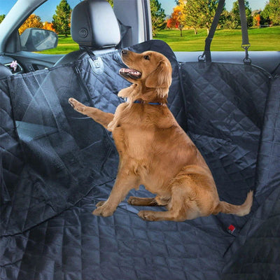 143×153CM Double Zipper Car Pet Seat Pad Waterproof Dirt Resistant Suitable Multiple Models Solid Color Cars Rear Seats Cushion - Slobuy