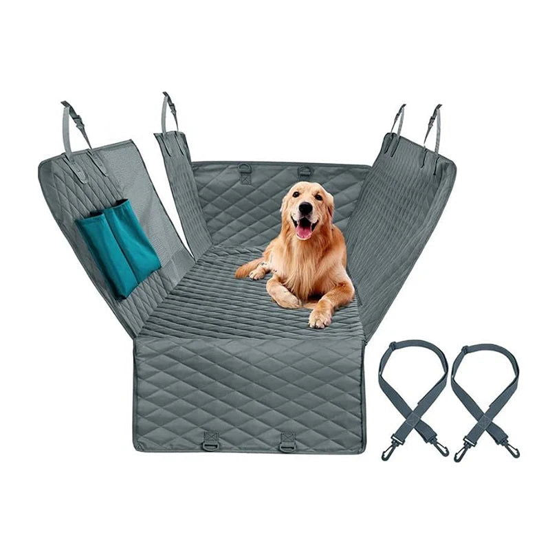 143×153CM Double Zipper Car Pet Seat Pad Waterproof Dirt Resistant Suitable Multiple Models Solid Color Cars Rear Seats Cushion - Slobuy
