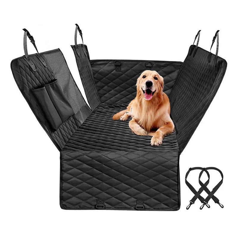 143×153CM Double Zipper Car Pet Seat Pad Waterproof Dirt Resistant Suitable Multiple Models Solid Color Cars Rear Seats Cushion - Slobuy