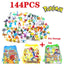 144 Style Pokemon Figure Toys Anime Pikachu Action Figure Model Ornamental Decoration Collect Toys For Children's Christmas Gift - Slobuy