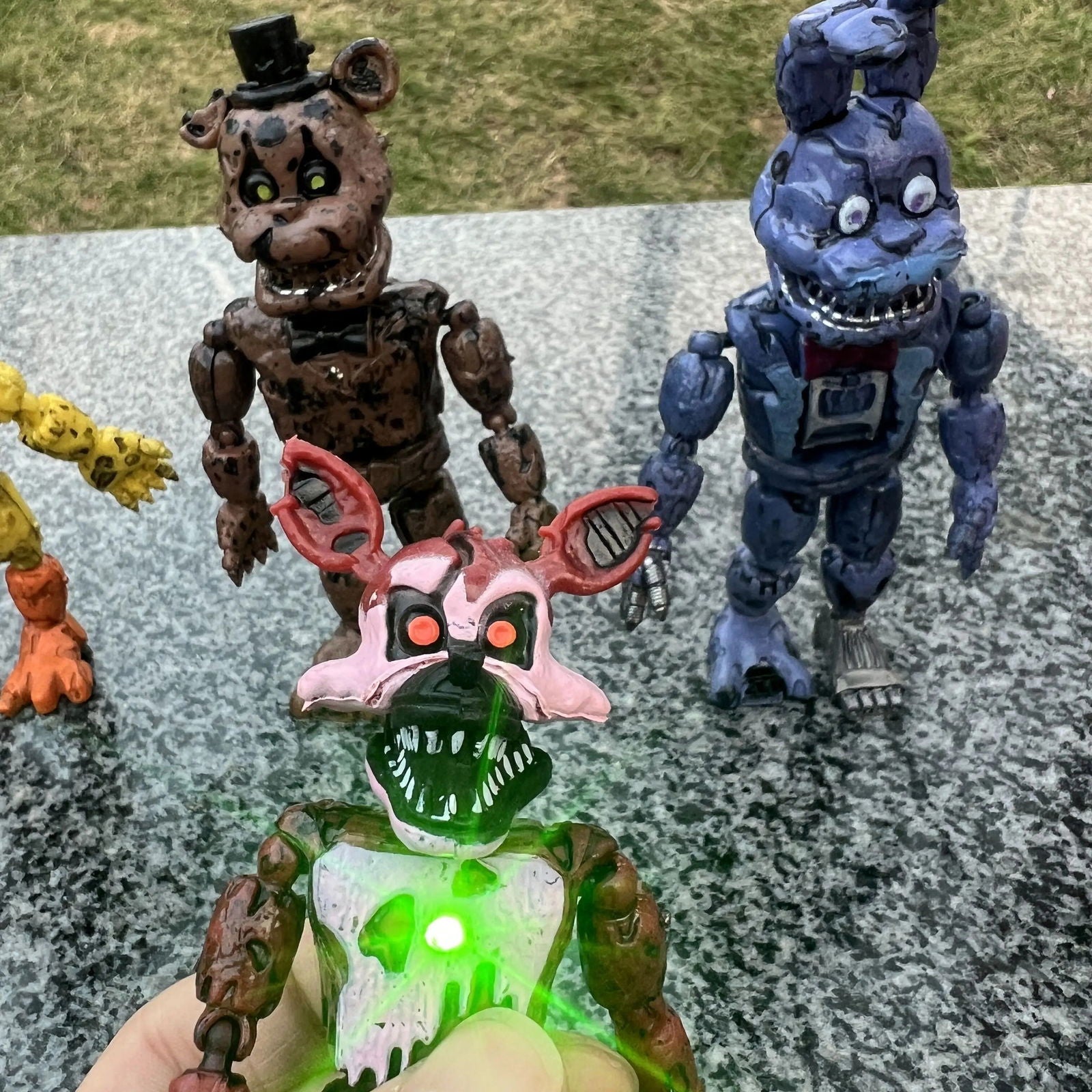 14CM FNAF Luminous Bonnie Bear Foxy Chica Freddy Movable Joints Anime Figure PVC Action Figure Model - Slobuy