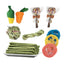 14Pcs Guinea Pig Rabbit Chew Toys Tooth Cleaning Toy for Bunny Hamster Molar Toys for Teeth Health Rabbit Accessories - Slobuy