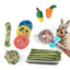 14Pcs Guinea Pig Rabbit Chew Toys Tooth Cleaning Toy for Bunny Hamster Molar Toys for Teeth Health Rabbit Accessories - Slobuy