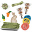 14Pcs Guinea Pig Rabbit Chew Toys Tooth Cleaning Toy for Bunny Hamster Molar Toys for Teeth Health Rabbit Accessories - Slobuy