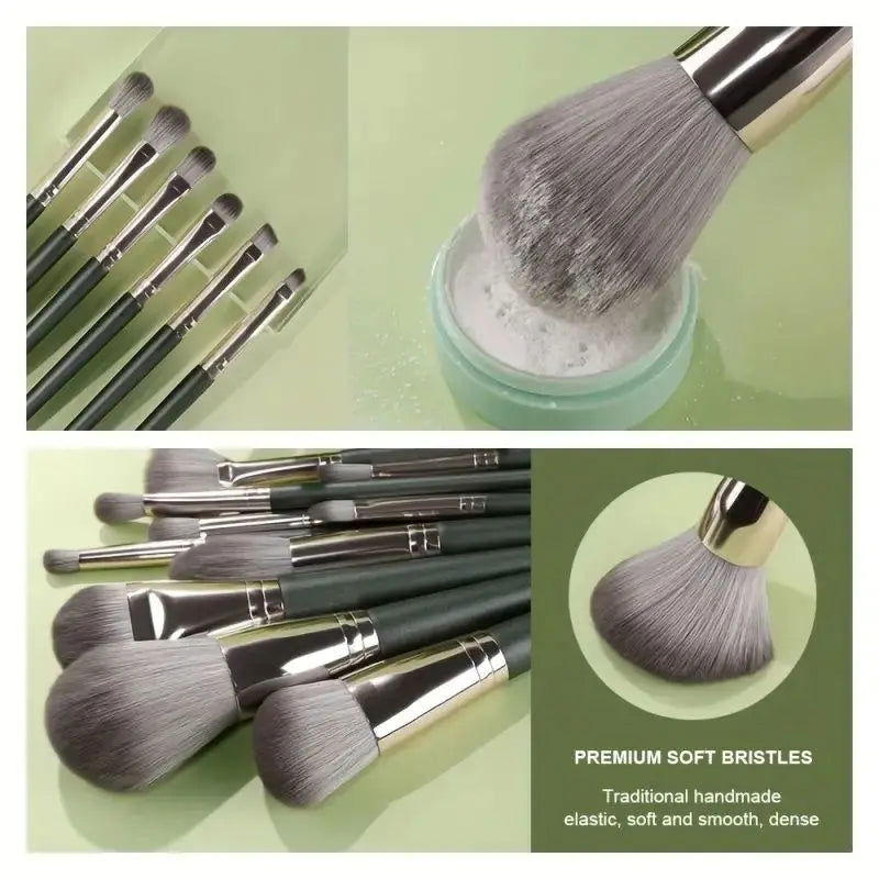 14Pcs Makeup Brushes Set Large Fluffy Soft Eye Shadow Foundation Brush Women Cosmetic Powder Blush Blending Beauty Make Up Tools - Slobuy