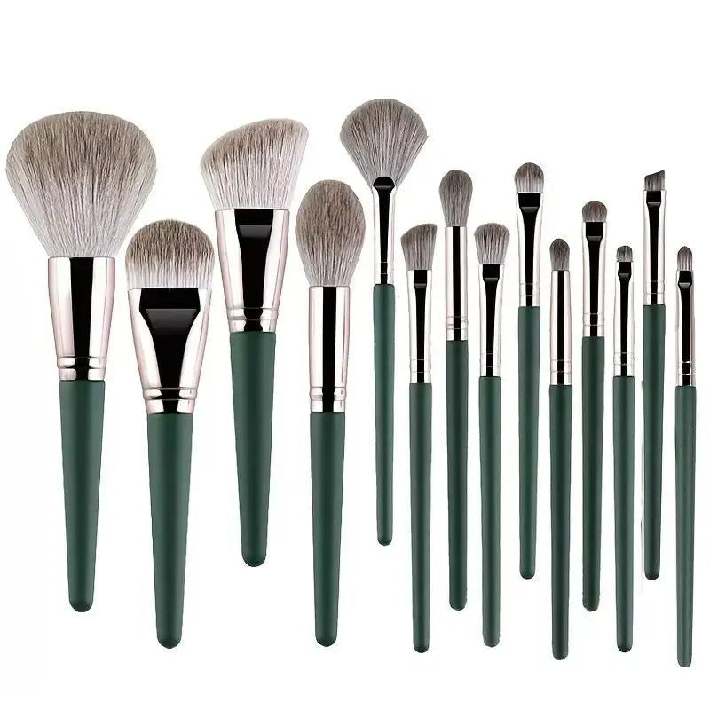 14Pcs Makeup Brushes Set Large Fluffy Soft Eye Shadow Foundation Brush Women Cosmetic Powder Blush Blending Beauty Make Up Tools - Slobuy