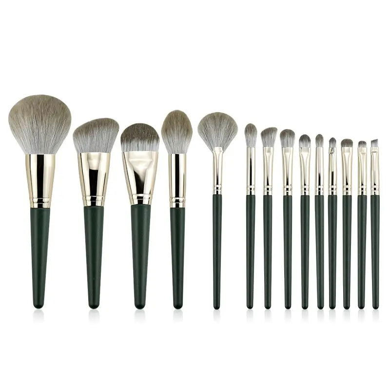 14Pcs Makeup Brushes Set Large Fluffy Soft Eye Shadow Foundation Brush Women Cosmetic Powder Blush Blending Beauty Make Up Tools - Slobuy