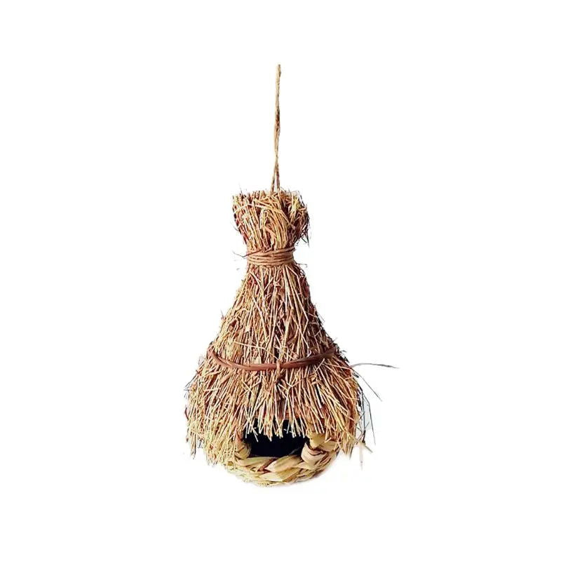 14Styles Birds Nest Bird Cage Natural Grass Egg Cage Bird House Outdoor Decorative Weaved Hanging Parrot Nest Houses Pet Bedroom - Slobuy
