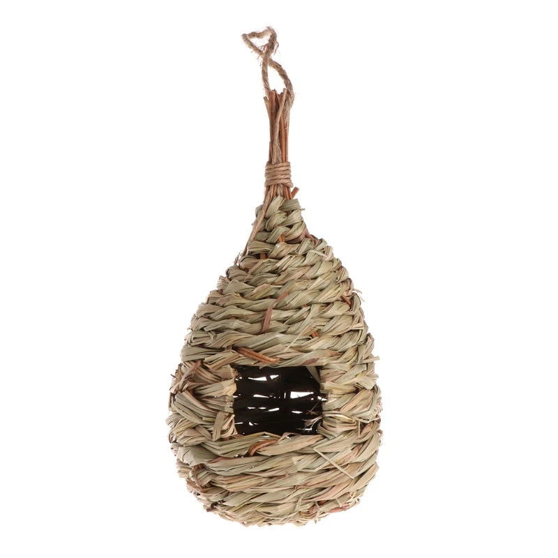 14Styles Birds Nest Bird Cage Natural Grass Egg Cage Bird House Outdoor Decorative Weaved Hanging Parrot Nest Houses Pet Bedroom - Slobuy