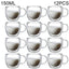 80ML/150ML 2-18PCS Double Wall Glass Kung Fu Tea Cup Transparent Coffee Milk Water Mug High Borosilicate Glass Drinkware Tea Set - Slobuy
