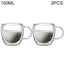 80ML/150ML 2-18PCS Double Wall Glass Kung Fu Tea Cup Transparent Coffee Milk Water Mug High Borosilicate Glass Drinkware Tea Set - Slobuy