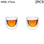 80ML/150ML 2-18PCS Double Wall Glass Kung Fu Tea Cup Transparent Coffee Milk Water Mug High Borosilicate Glass Drinkware Tea Set - Slobuy