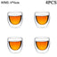 80ML/150ML 2-18PCS Double Wall Glass Kung Fu Tea Cup Transparent Coffee Milk Water Mug High Borosilicate Glass Drinkware Tea Set - Slobuy