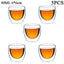 80ML/150ML 2-18PCS Double Wall Glass Kung Fu Tea Cup Transparent Coffee Milk Water Mug High Borosilicate Glass Drinkware Tea Set - Slobuy