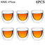 80ML/150ML 2-18PCS Double Wall Glass Kung Fu Tea Cup Transparent Coffee Milk Water Mug High Borosilicate Glass Drinkware Tea Set - Slobuy