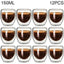 80ML/150ML 2-18PCS Double Wall Glass Kung Fu Tea Cup Transparent Coffee Milk Water Mug High Borosilicate Glass Drinkware Tea Set - Slobuy