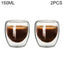 80ML/150ML 2-18PCS Double Wall Glass Kung Fu Tea Cup Transparent Coffee Milk Water Mug High Borosilicate Glass Drinkware Tea Set - Slobuy