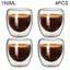 80ML/150ML 2-18PCS Double Wall Glass Kung Fu Tea Cup Transparent Coffee Milk Water Mug High Borosilicate Glass Drinkware Tea Set - Slobuy