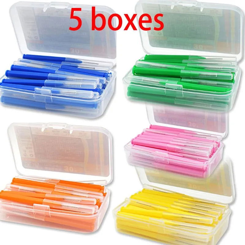 30/150Pcs Interdental Brushes Health Care Tooth Escova Interdental Cleaners Orthodontic Dental Teeth Brush Oral Hygiene Tool - Slobuy