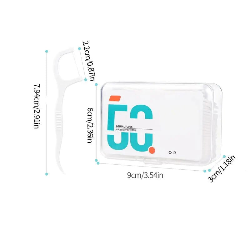150pcs Dental Floss Plastic Toothpicks-Disposable Cleaning between Teeth-Separate Box-Oral Care - Slobuy