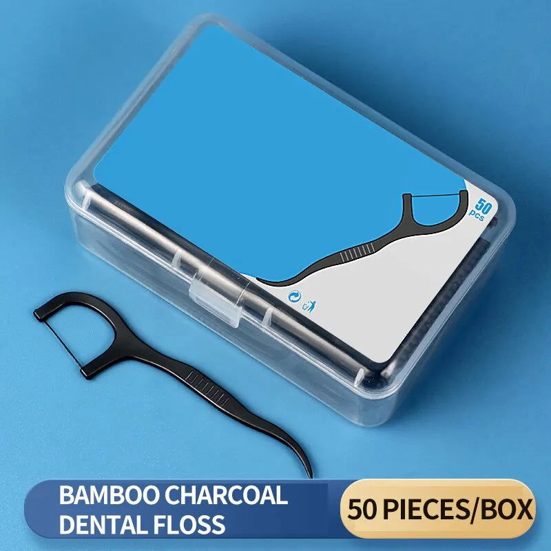 150pcs Dental Floss Plastic Toothpicks-Disposable Cleaning between Teeth-Separate Box-Oral Care - Slobuy