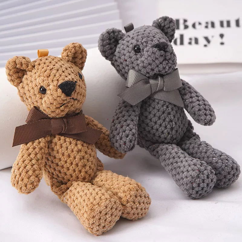 15CM Bear Stuffed Plush Toys Baby Cute Dress Key pendant Pendant Dolls Gifts Birthday Wedding Party Decor 1pcs - Slobuy