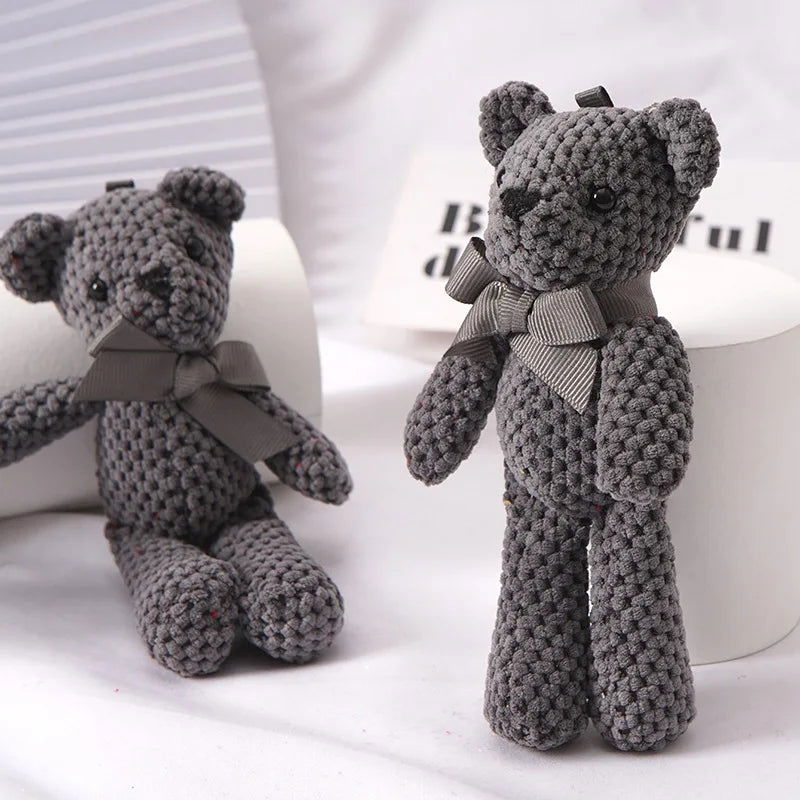 15CM Bear Stuffed Plush Toys Baby Cute Dress Key pendant Pendant Dolls Gifts Birthday Wedding Party Decor 1pcs - Slobuy