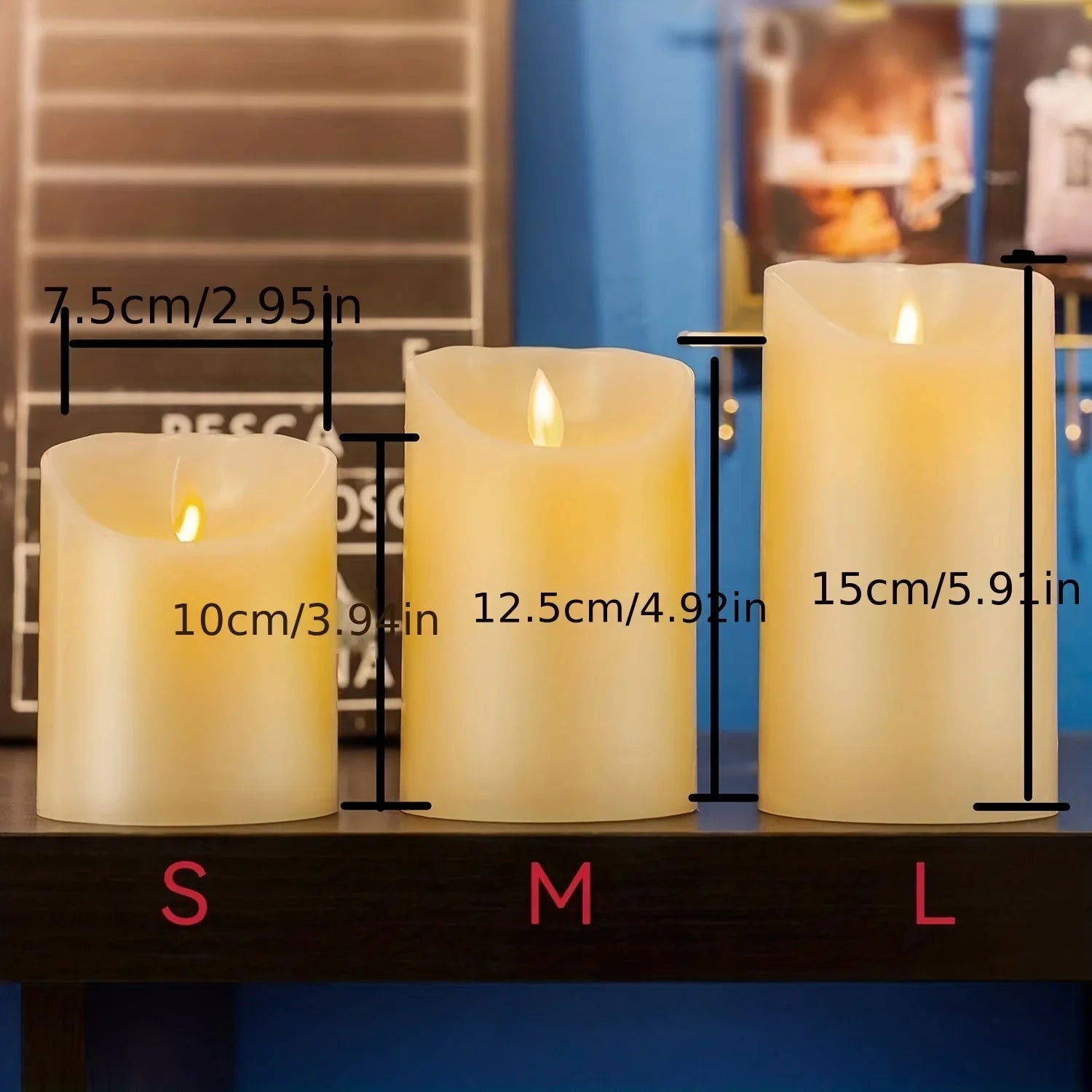 1Pc 10/12.5/15CM LED Electric Candle Lamp Flameless Candles Battery Powered Candles for Wedding Decor Birthday Party Supplies - Slobuy