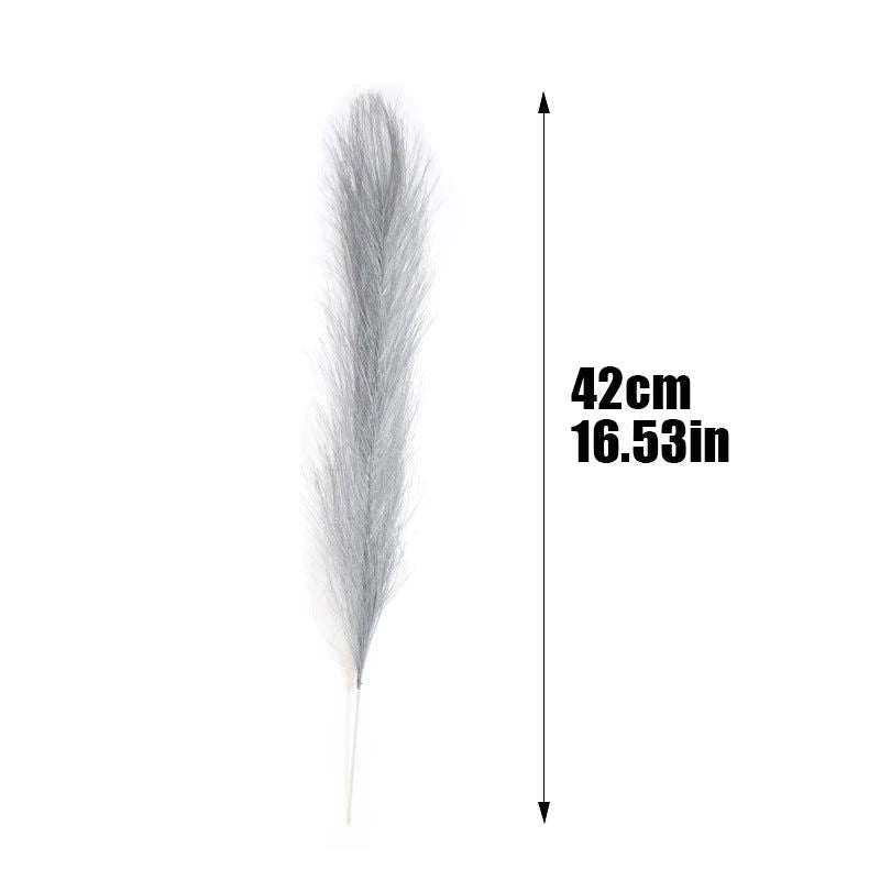 15pcs Artificial Pampas Grass Flower Bouquet For Home Wedding Decoration DIY Party Bedroom Fake Plant Flowers Vase Decor Reed - Slobuy