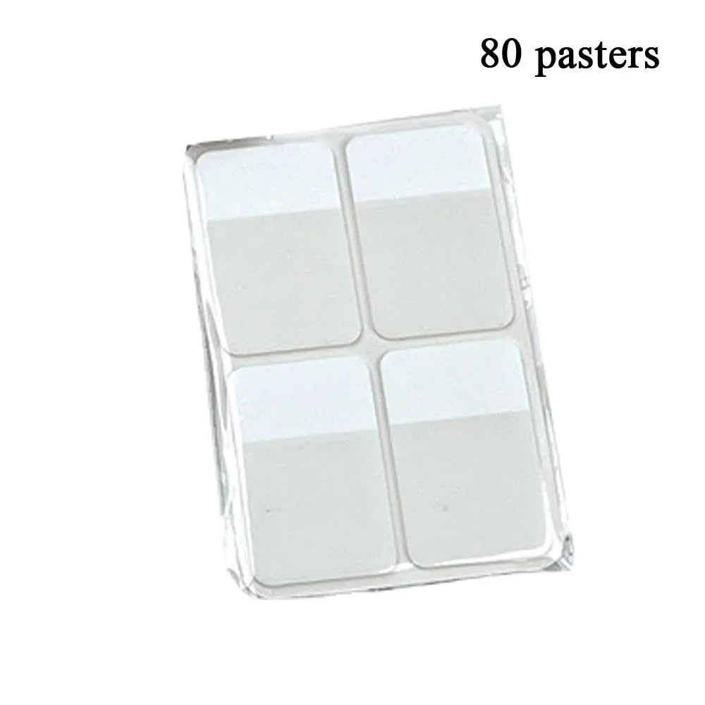 80/160Pcs Transparent Sticky Notes Memo Bookmark Marker Sticker Self Adhesive Label Paper Office School Supplies Stationery - Slobuy