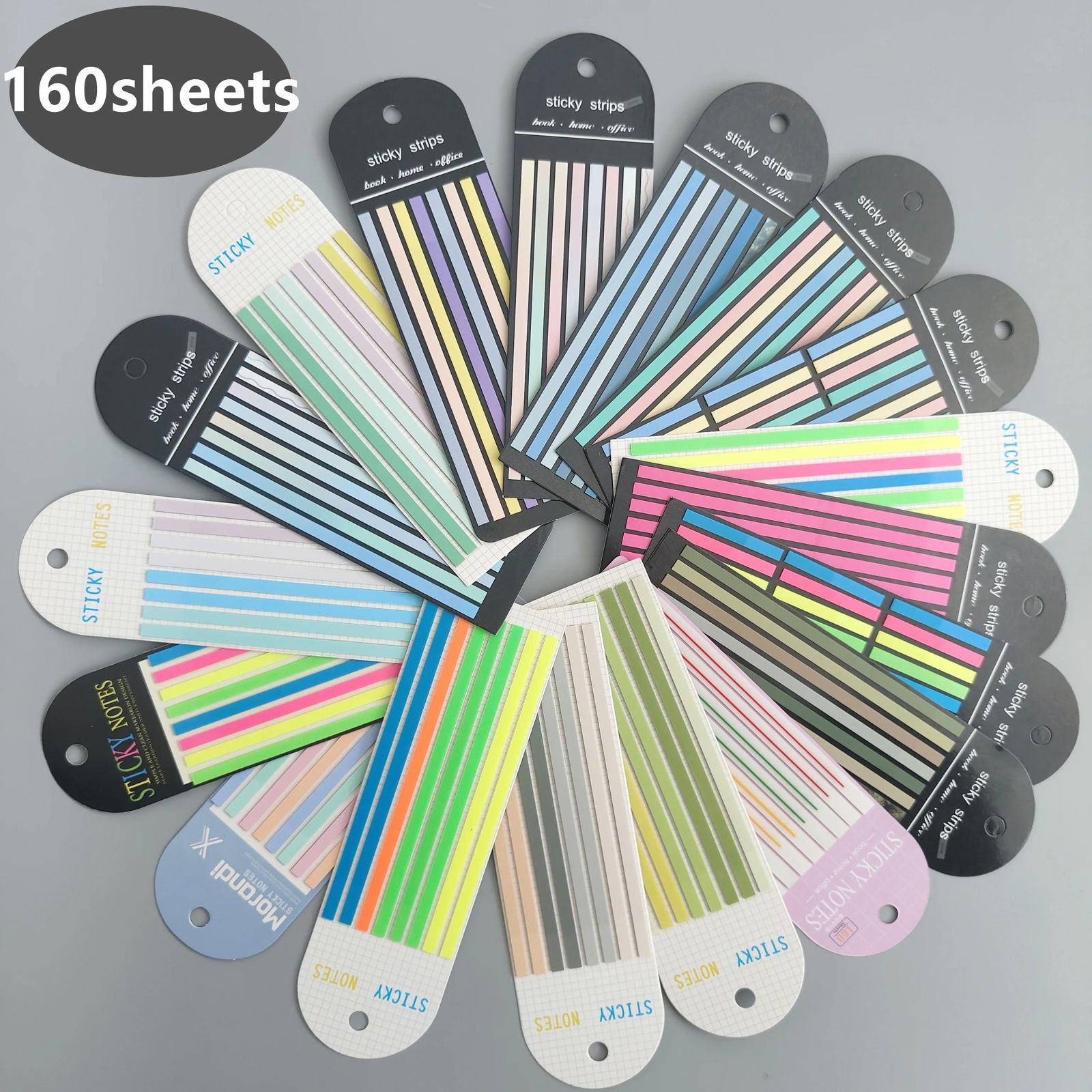 160 Sheets Transparent Sticky Notes Self-Adhesive Reading Annotation for Books Notepad Bookmarks  Memo Pad Index Tabs - Slobuy