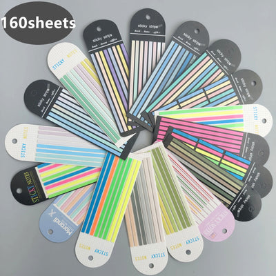 160 Sheets Transparent Sticky Notes Self-Adhesive Reading Annotation for Books Notepad Bookmarks  Memo Pad Index Tabs - Slobuy