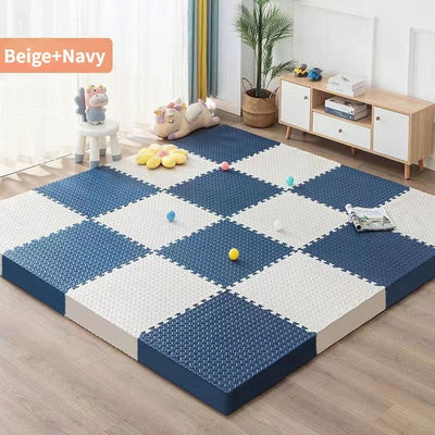 16PCS 30*30cm Sports Gym Mat Protection EVA Leaf Grain Floor Mats Yoga Fitness Non-Slip Splicing Rugs Thicken Shock Room Workout - Slobuy