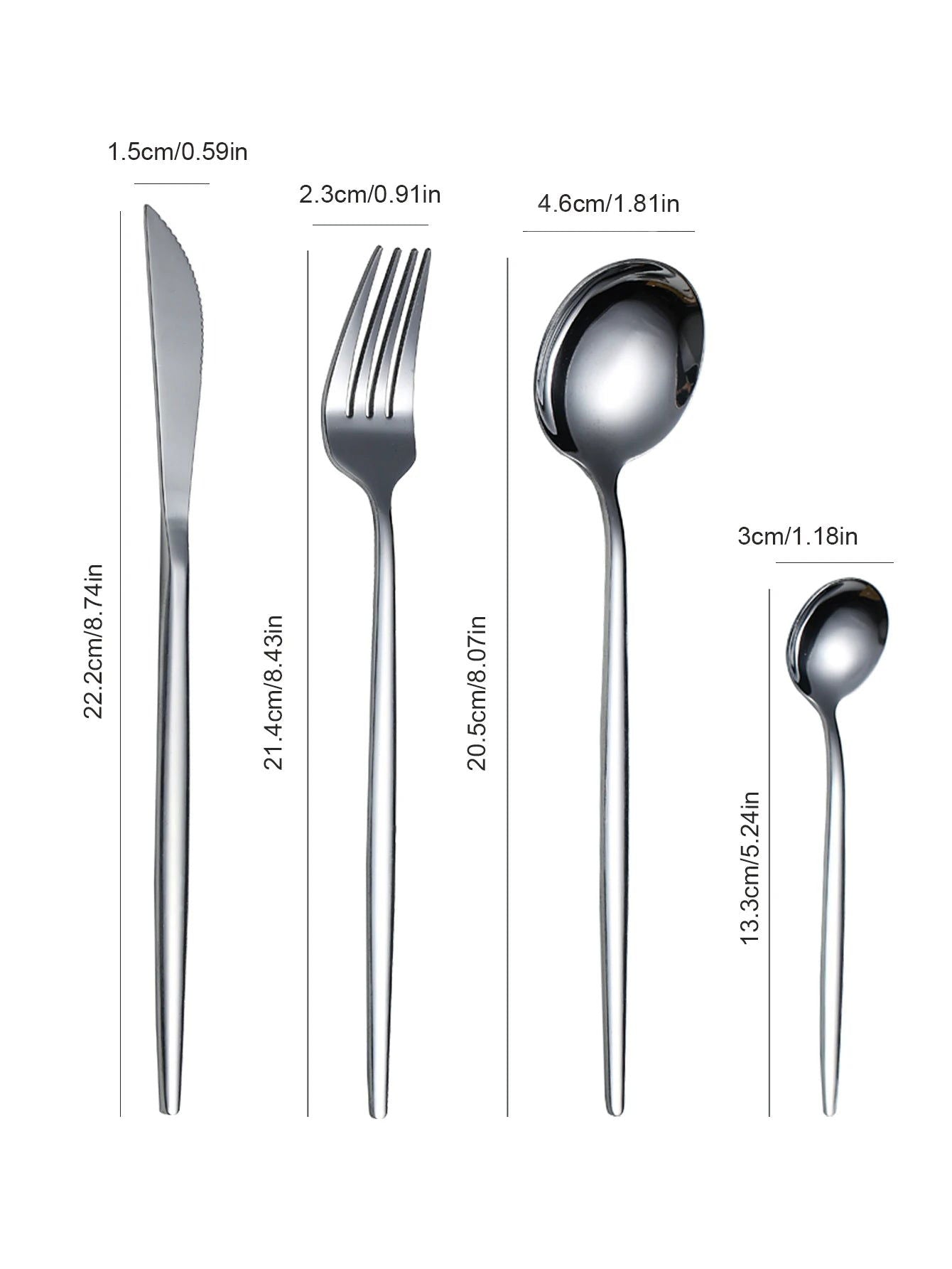 16PCS cutlery set stainless steel tableware knife and fork spoon teaspoon tableware package quality gold cutlery sets - Slobuy