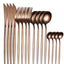 16PCS cutlery set stainless steel tableware knife and fork spoon teaspoon tableware package quality gold cutlery sets - Slobuy