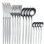16PCS cutlery set stainless steel tableware knife and fork spoon teaspoon tableware package quality gold cutlery sets - Slobuy