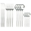 16Pcs Gold Matte Cutlery Set Knife Fork Spoons Dinnerware Set Stainless Steel Tableware Western Flatware Kitchen Silverware Set - Slobuy