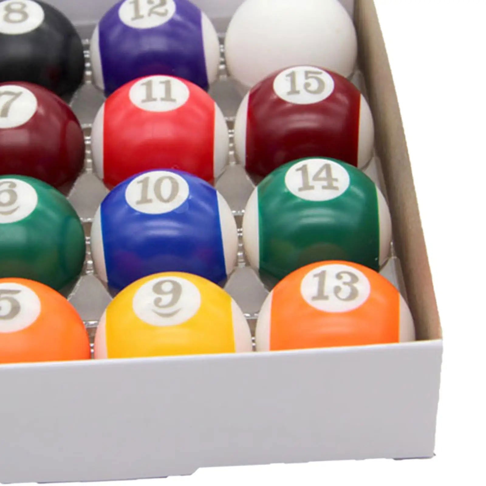 16 Pieces Pool Balls Pool Table Lightweight Multipurpose Resin Billiard Ball Set for Leisure Recreation Desktop Game Rooms Bars - Slobuy