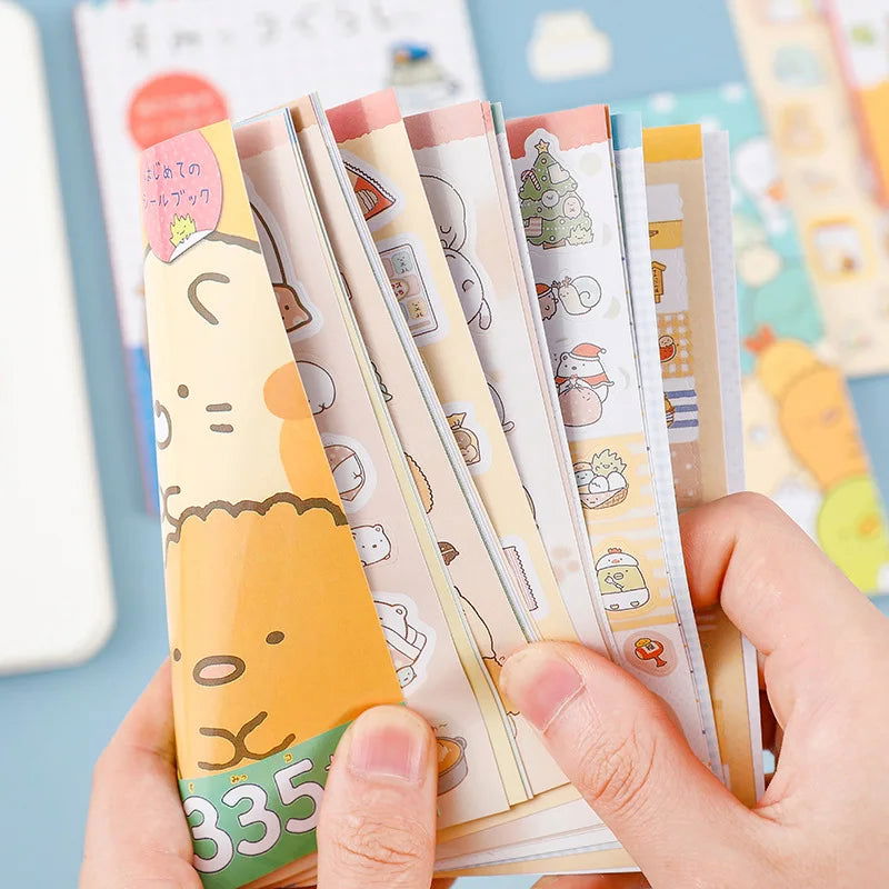 16 Sheets Kawaii Stickers Book DIY Scrapbooking Journal Planner Notebook Diary Decor Phone Stickers Office Japanese Stationery - Slobuy