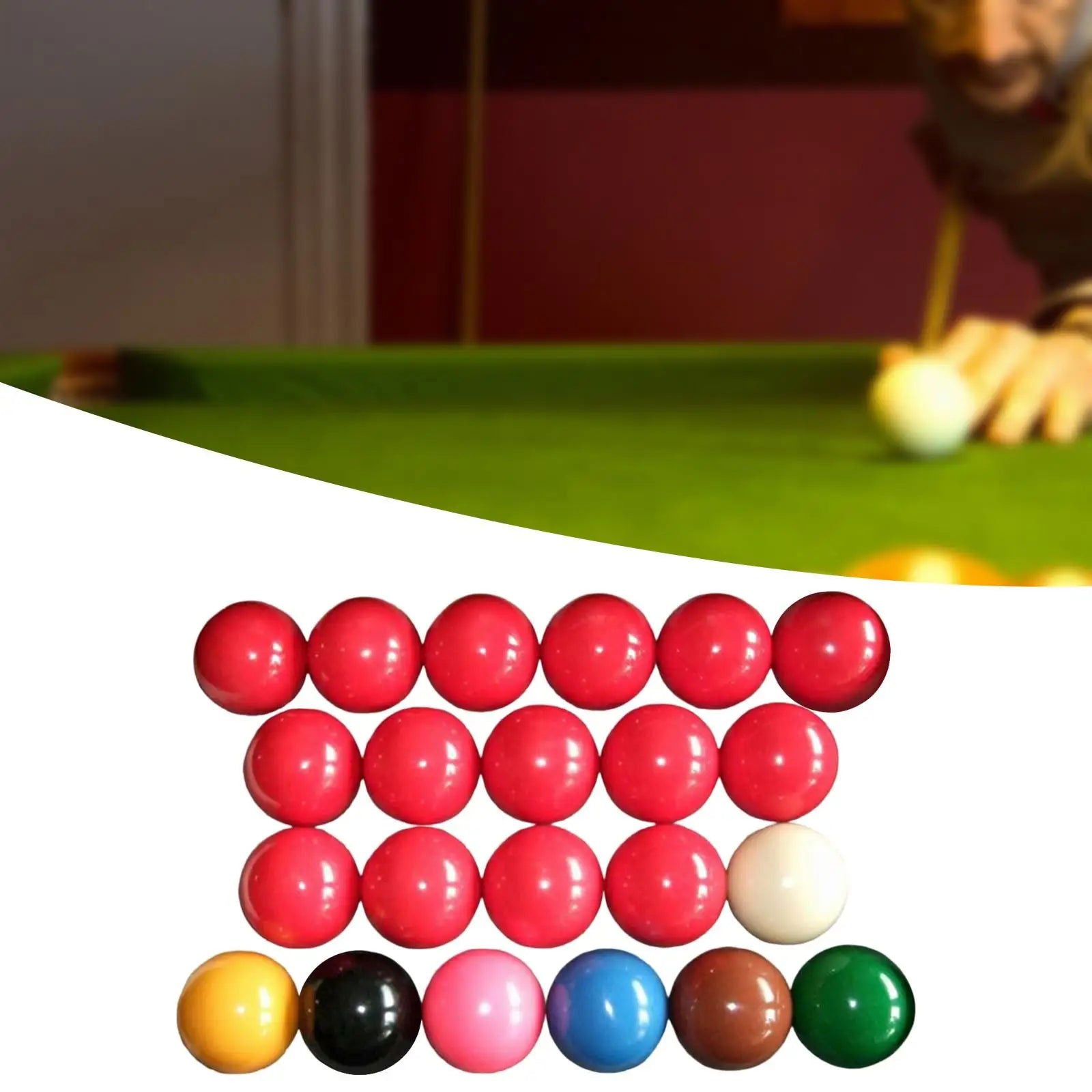 Snooker Balls Set Complete 22 Balls 2 1/16" for Pool Table Resin Balls Pool Balls for Official Game Ball British Billiard - Slobuy