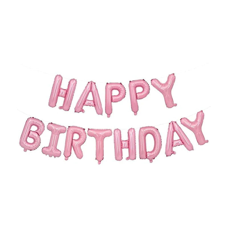 16inch Birthday Balloons Decoration Rose Gold Foil Letter Balloon Set Happy Birthday Globos Kids Party Banner Supplies - Slobuy
