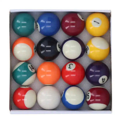 16pcs 32mm38mm25mm Mini Billard Balls Impact Resistant Eco Friendly Resin Small Pool Table Ball Set for Kids Game Room - Slobuy